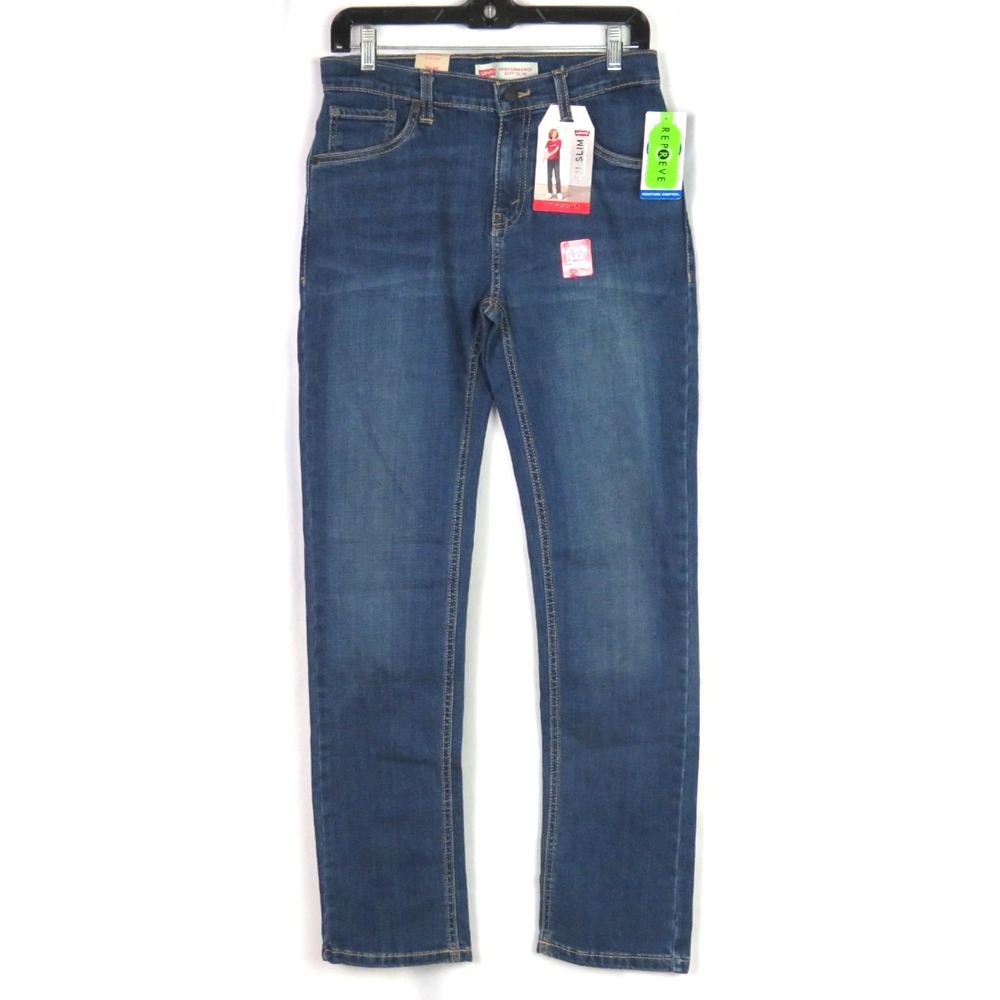 NEW! Levi's 511 Medium‎ Wash Stretch Slim Fit Denim Jeans Boy's 18 Reg (29 X 31)